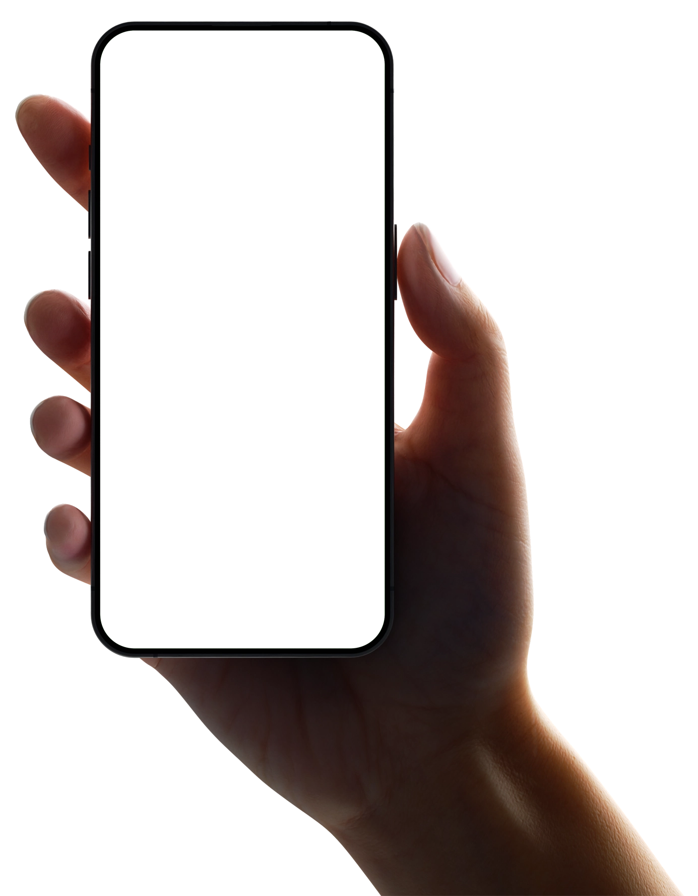 Hand holding phone showing Highfive app